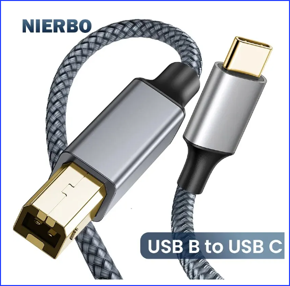USB-C - USB-B kaapeli esim. esim SDRplayn liittämiseksi tietokoneeseen